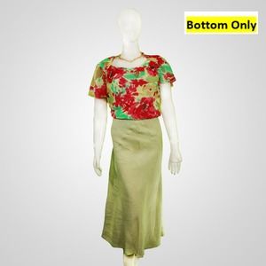 Elegant Vintage Windsmoor Midi Skirt, Beige, 1970s